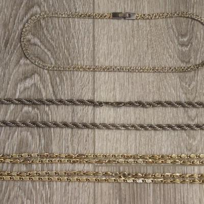(3) Fashion Chain Necklaces