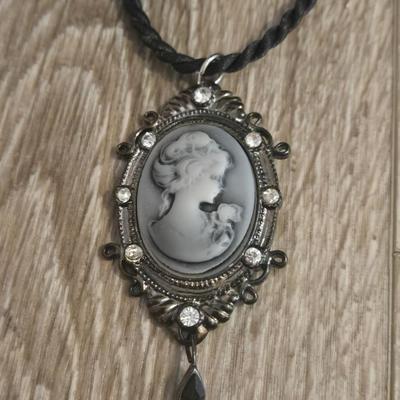 (3) Fashion Necklaces- (2) Cameo and (1) Heart Pendants