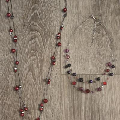 (2) Beaded Fashion Necklaces