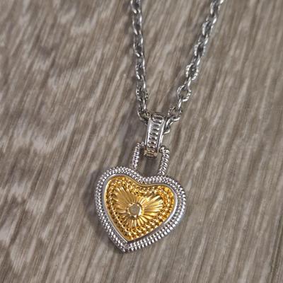 Cross, Leaves, and Heart Necklaces