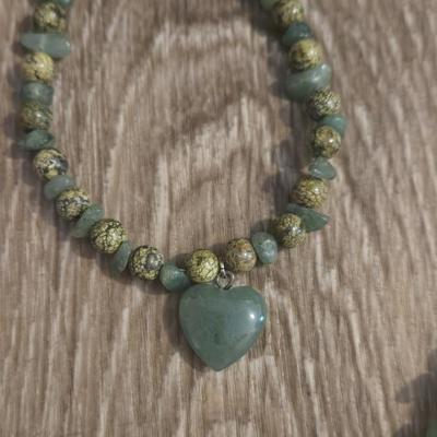 Jade Bead Necklace & Bracelet