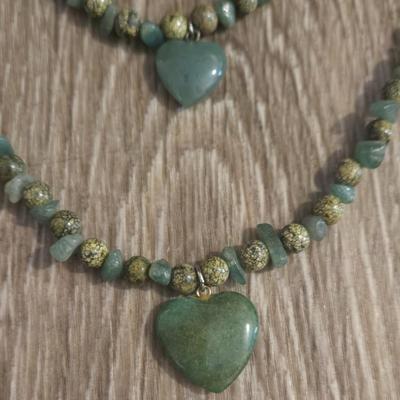 Jade Bead Necklace & Bracelet