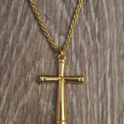 Cross Necklace and JESUS id Bracelet