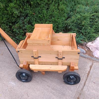 SOLID WOOD PULL CART