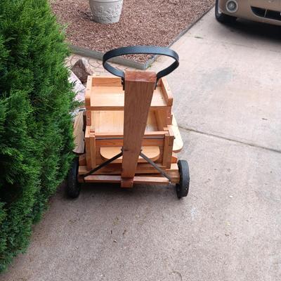 SOLID WOOD PULL CART