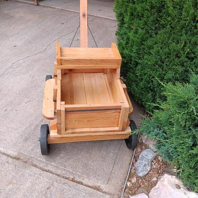 SOLID WOOD PULL CART