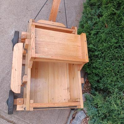 SOLID WOOD PULL CART