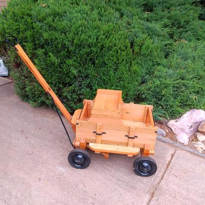SOLID WOOD PULL CART
