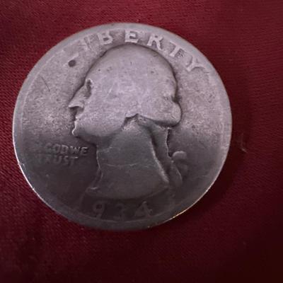 1934 quarter George Washington silver G6