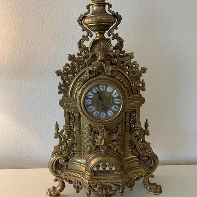 Antique Clock Bronze made in Italy 24x15