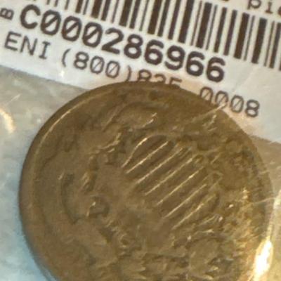 1864 two cent large motto F