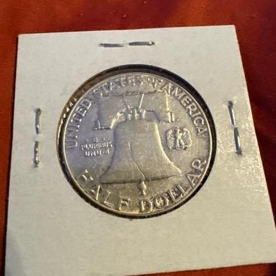 1956 Benjamin Franklin XF mint P U S .50C