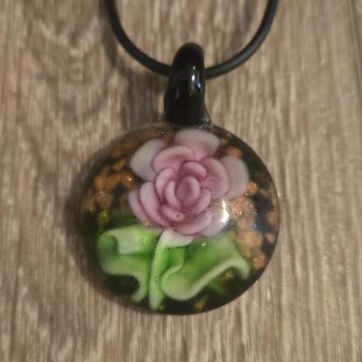Glass Pendant Necklaces (2)