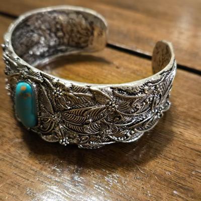 Vintage Cuff with Turquoise Stone