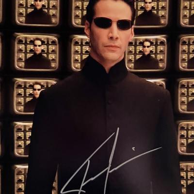 The Matrix Keanu Reeves signed photo