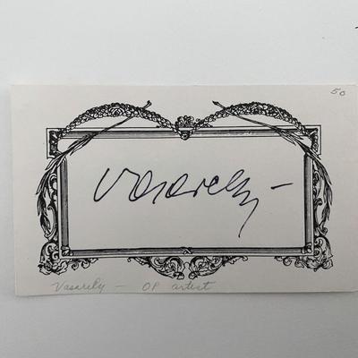 Victor Vasarely original signature