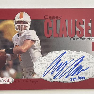 Casey Clausen signed 2004 Sage Hit trading card