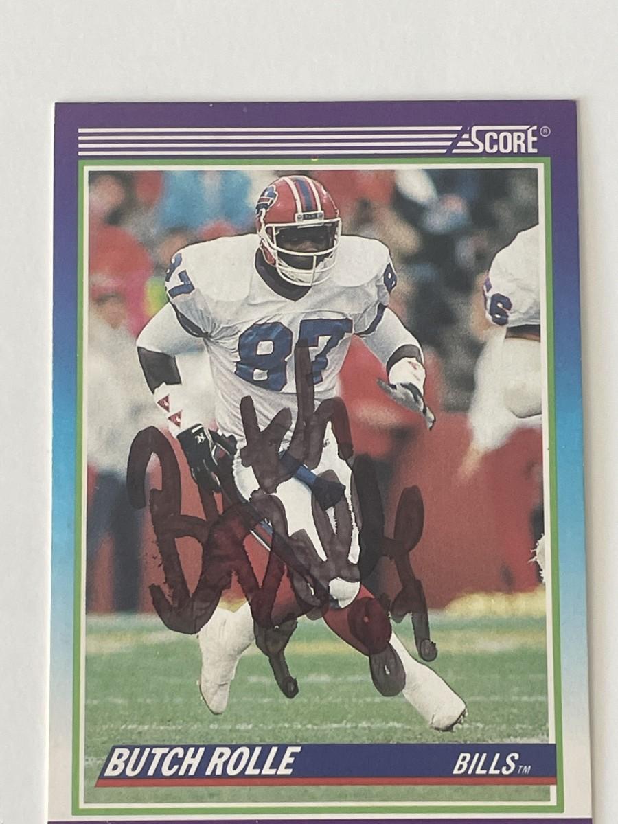 Butch Rolle Nfl Buffalo Bills Butch Rolle signed 1990 Score trading card | EstateSales.org