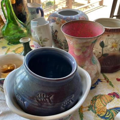 Lot of Pottery Bowls Vases