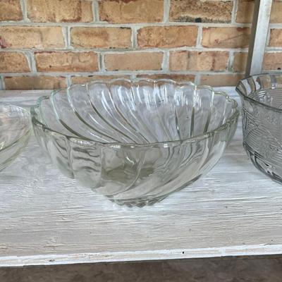 Lot of 4 Glass Serving Bowls
