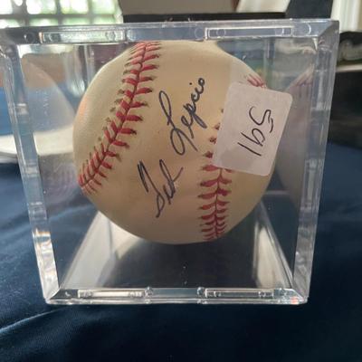 AUTOGRAPHED BASEBALL TED LEPCIO