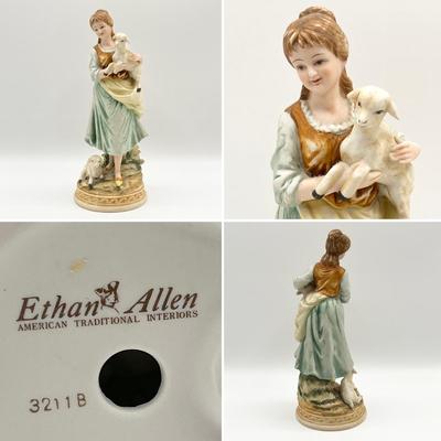 ETHAN ALLEN ~ Pair (2) Porcelain Figurines