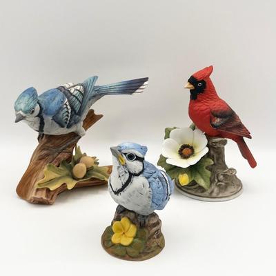 ANDREA BY SADEK ~ Collection Of Three (3) Porcelain Bird Figurines