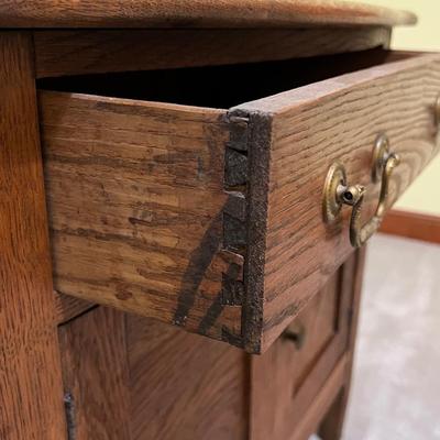 Vtg Solid Wood Wash Table