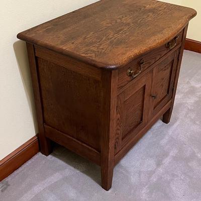 Vtg Solid Wood Wash Table