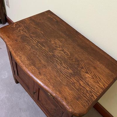 Vtg Solid Wood Wash Table