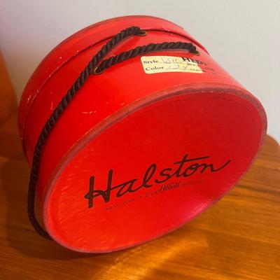 Lot 3 Vintage Hats + Halston Hat Box