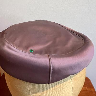 Lot 3 Vintage Hats + Halston Hat Box