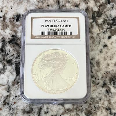 1990 Silver Eagle Ultra Cameo