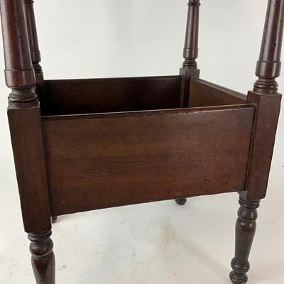 1128 Antique Mahogany Sewing Table with Lifttop