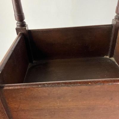 1128 Antique Mahogany Sewing Table with Lifttop
