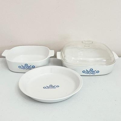 CORNING WARE ~ Blue Cornflower Bakeware ~ Lot Of 21 Pieces