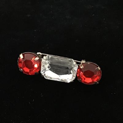 Red big gem pin
