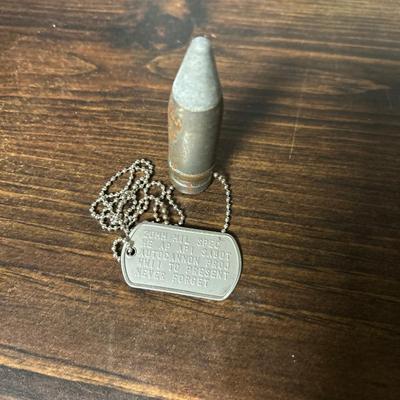 20MM MIL SPEC HE AP API SABOT PROJECTILE Dog Tag