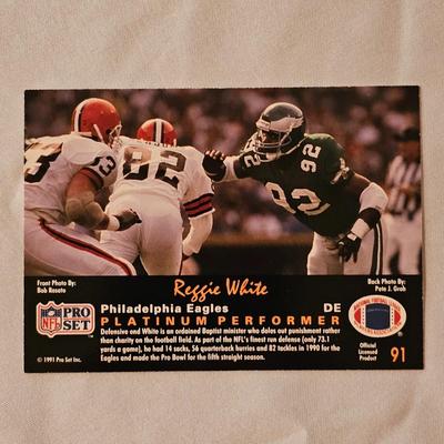 Topps 1991 Pro Set Platinum Football Cards in Binder (BDB-JS)