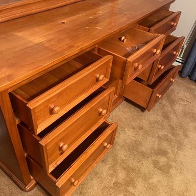 Seven Drawer, All Wood Dresser With Mirror (B3-MG)