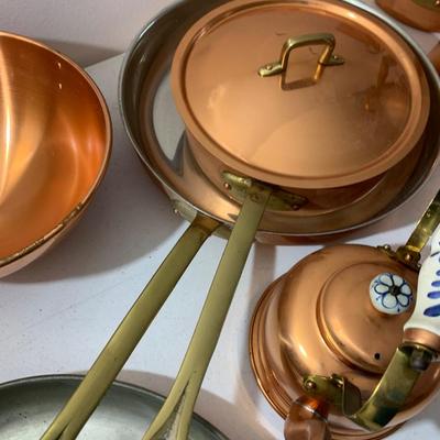 Huge Copral Copper Cookware Lot