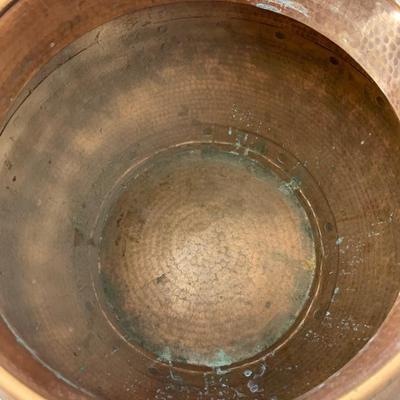 Large Hand Pounded Copper Couldron
