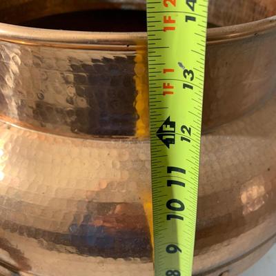 Large Hand Pounded Copper Couldron