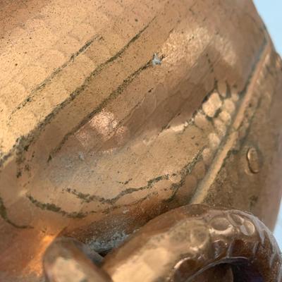 Large Hand Pounded Copper Couldron