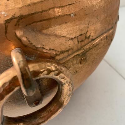 Large Hand Pounded Copper Couldron