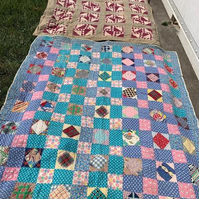 TWO Vintage Estate Quilts