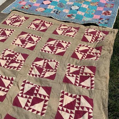 TWO Vintage Estate Quilts