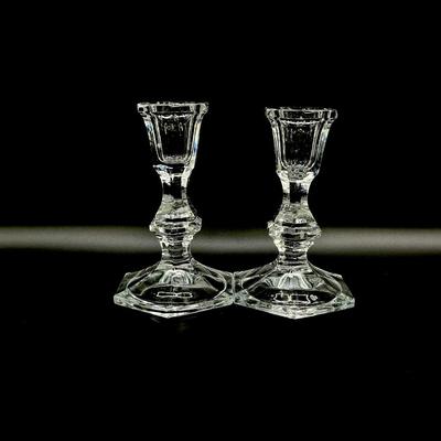 Lot Of Seven (7) Glass Candlestick's
