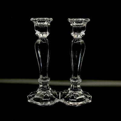 Lot Of Seven (7) Glass Candlestick's