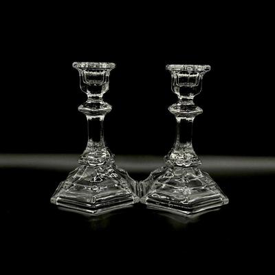 Lot Of Seven (7) Glass Candlestick's